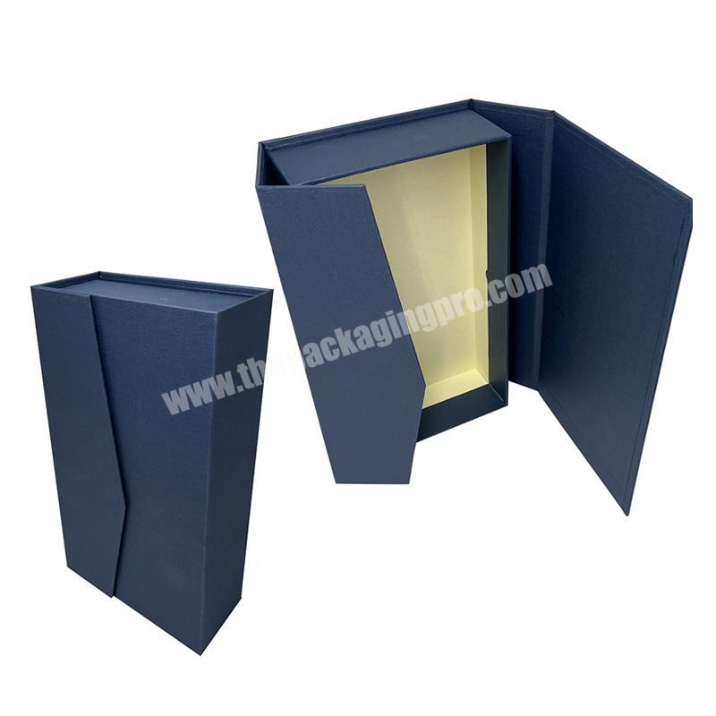 Custom Luxury Double Door rectangle Cardboard Jewelry Gift Boxes With Lids blue Packaging Gift Box