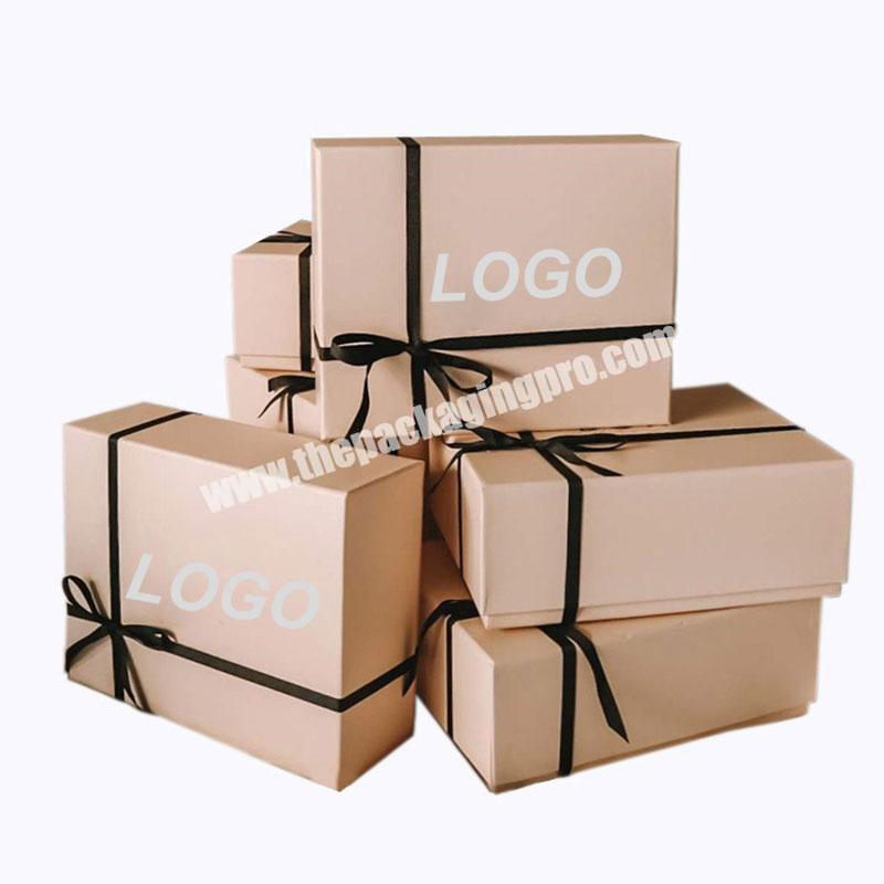 Custom Luxury Eco Friendly Packaging Gift Paper Boxes Wholesale with Ribbon