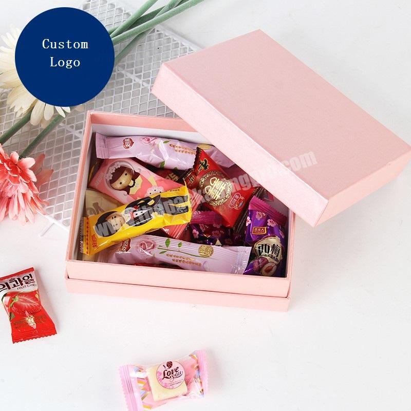 Custom Made Cardboard Magnetic Pink Hair Accessories  Box