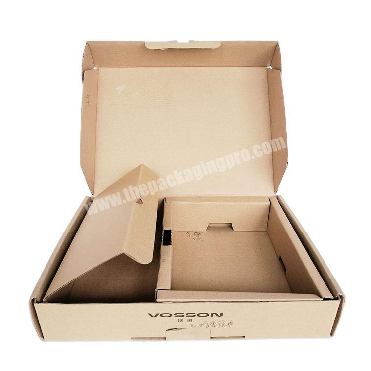 Custom New Design Electronic Product Recycled Paper Carton Packaging Kraft Corrugated Box With Logo