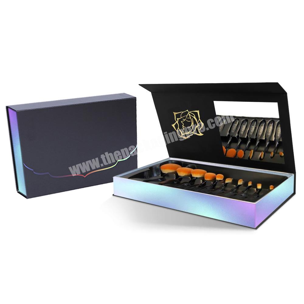 Custom Paper Gift Makeup Cosmetic Paint Powder Brush Set Packaging Box