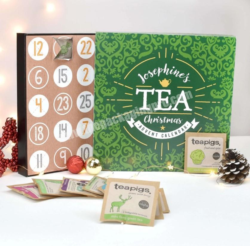Custom Personalised Tea Advent Calendar Box for Christmas