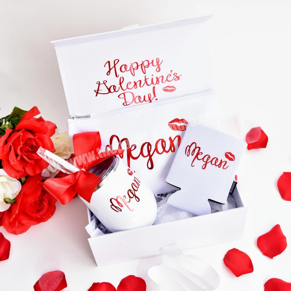 custom Custom Personalized Logo Magnetic Folding Gift Box Bridesmaid Proposal Gifts Box Packaging With Ribbon Folding Magnetic Gift Box 