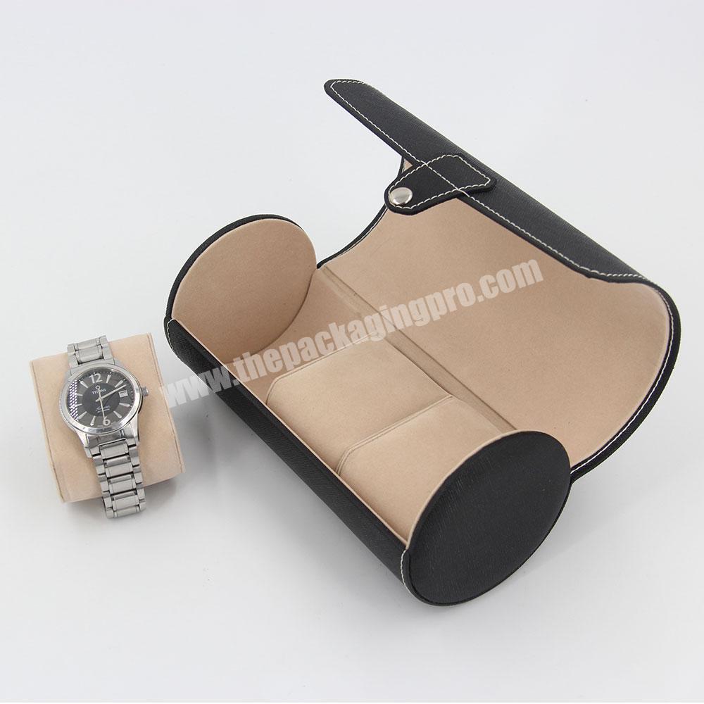 Custom Personalized portable luxury 3 slot pu leather watch Gift BOX Fashion Design High Quality watch Box Watch Gift Box