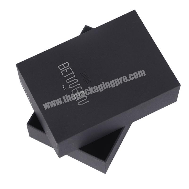 Custom Printed Lid and Base Rigid Box Cheap Two Separate Pieces  Black Cardboard Gift Boxes