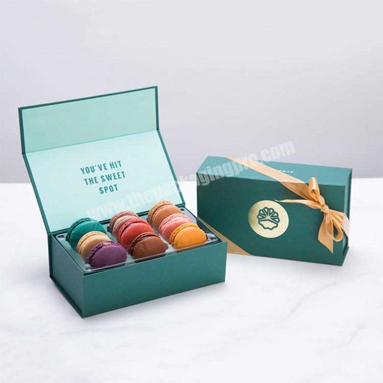 Custom Printed Rigid Cardboard Macarons Packaging Gift Box Luxury  Magnetic Gift Box Chocolate Macaron Packaging