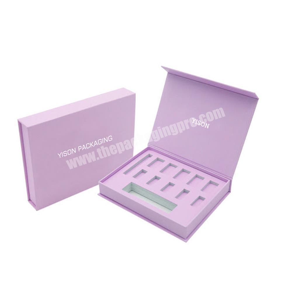 Custom Printed Small Display Hard Cardboard Gift Jewelry Cosmetic Packaging Carton Rigid Paper Boxes For Nail polish