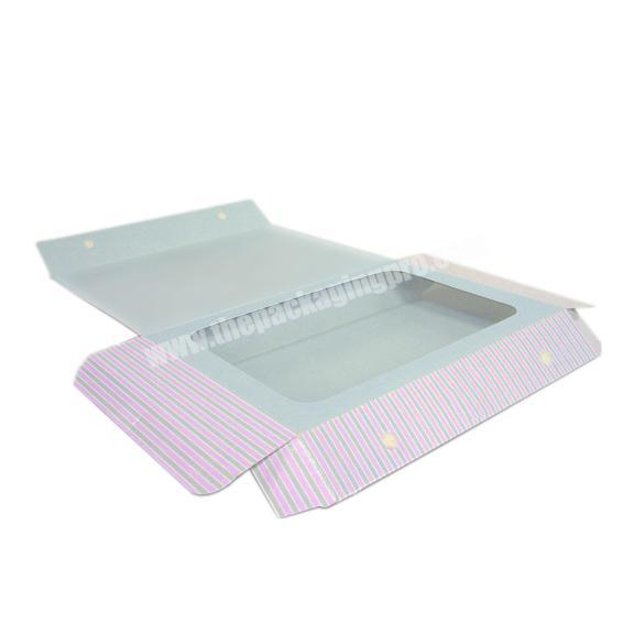 Custom Printed White Card Board Paper Packaging Collapsible Boxes with Window
