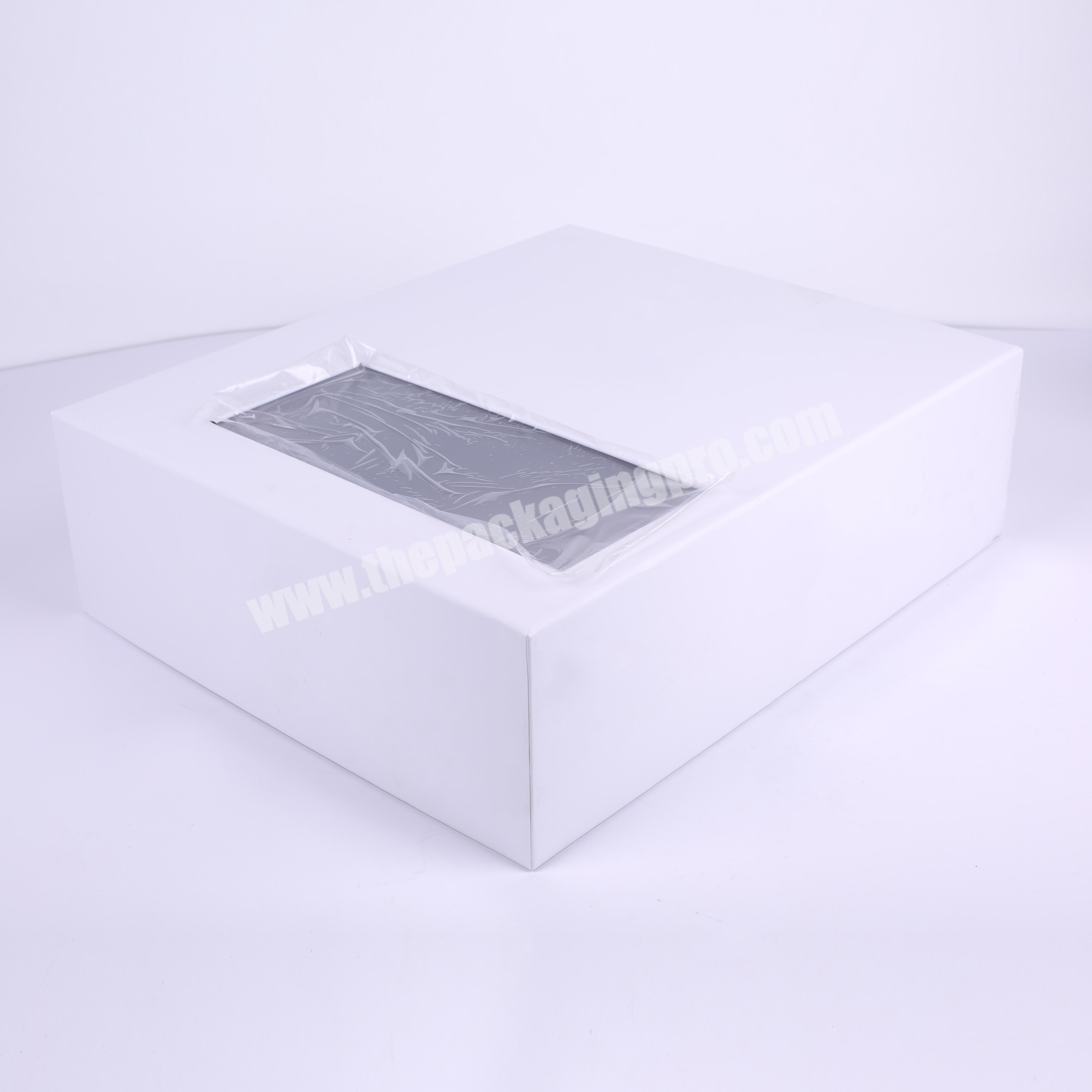 Custom Printed White Card Board Paper Packaging Folding Boxes with Window