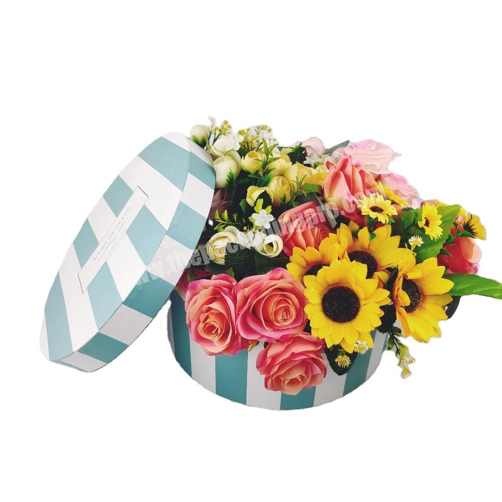 Custom Printing Large Size Flower Paper Cans Round Gift Boxes Cardboard Packaging