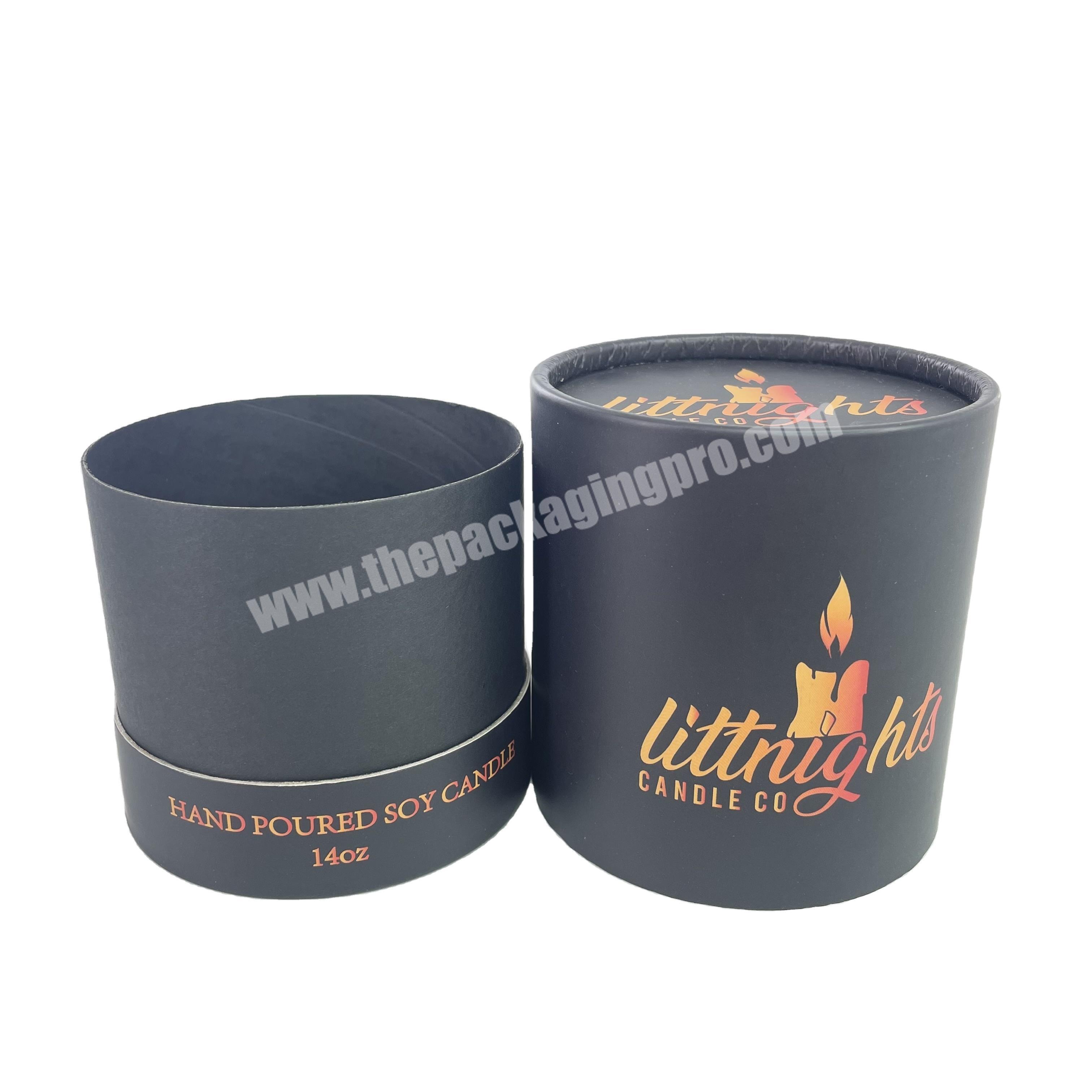 Custom Printing Logo Recyclable Cardboard Box Package Kraft Paper Tube for Candle JarGift