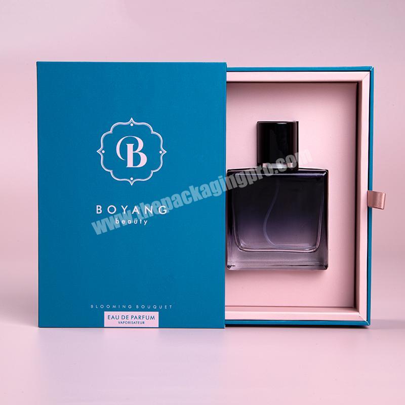 Custom Printing Paper Cardboard Drawer Gift Perfume Packaging Boxes Design