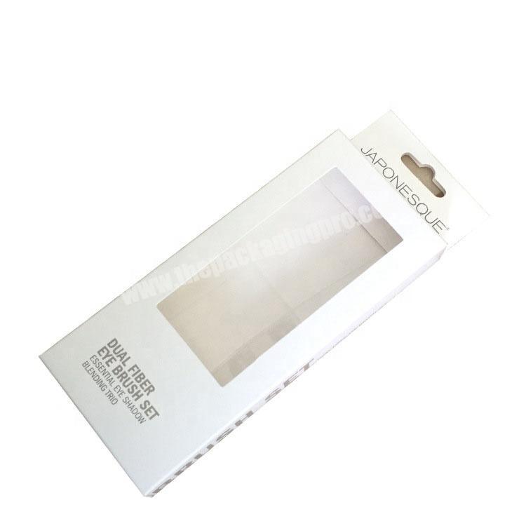 Custom Retail Hanging Packaging Die Cut Window Tuck In Sides Carton Boxes Phone Accessories Packaging Paper Box