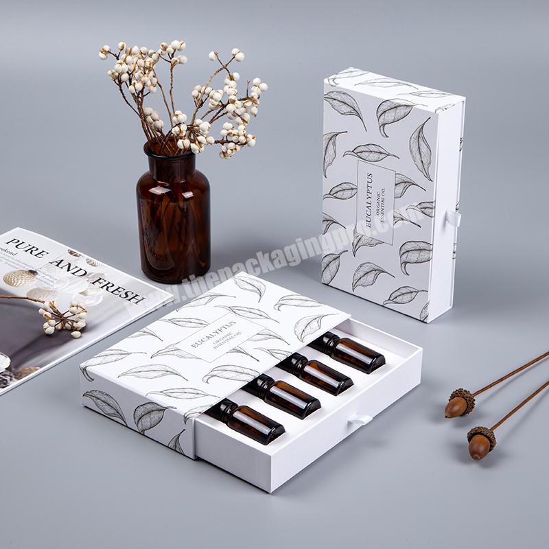 Custom Rigid Paper Cardboard Cosmetic Packaging Drawer Box with EVA Foam Insert