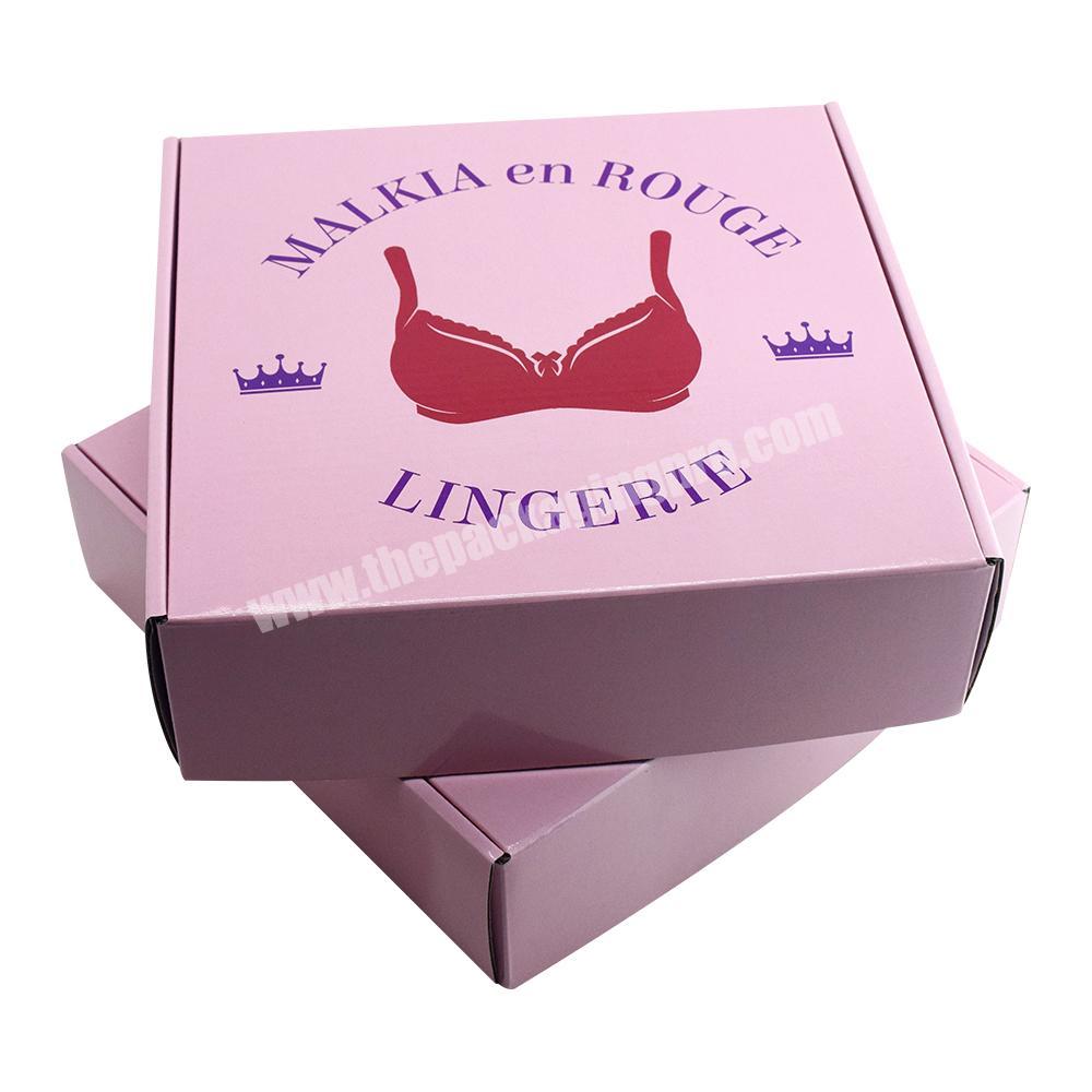 Custom Sexy Bra Packaging Box Lingerie Women Gift Box Fancy Ladies Underwear Swimsuit Shipping Paper Box for Bikini Mailing