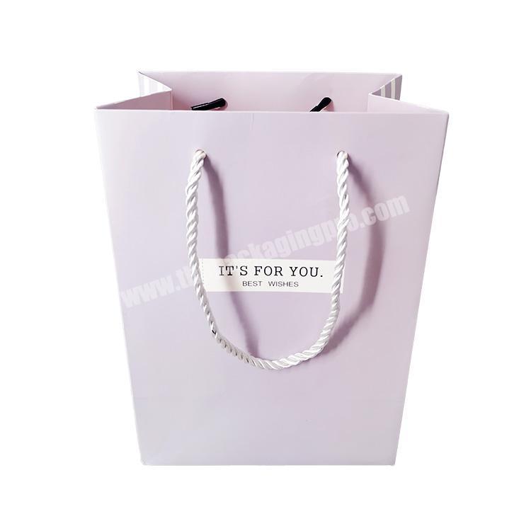 Custom Shopping Boutique Gift Bag Packaging Bulk Gift Shopping Party Business Retail Merchandise Bag With Handles