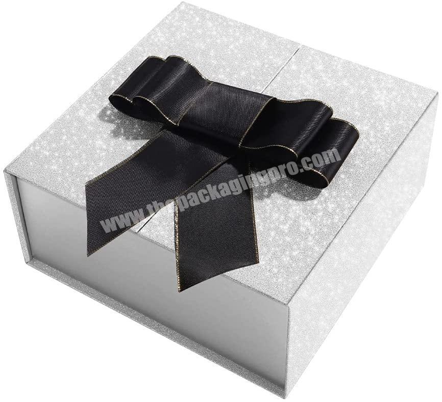 Custom Silver Packaging Boxes Cardboard Silver Gift Boxes silver jewelry box