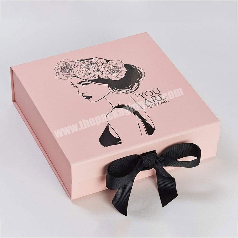Custom Small Magnet Box Carton Flat Luxury Magnetic Parnter Easy Flip Folding Paper Packaging Gift Box