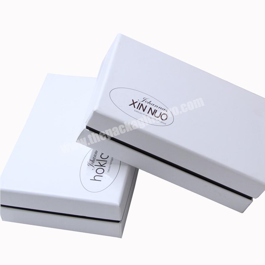 Custom Square Gift Rigid Paper Box Luxury white Color Box With Lid