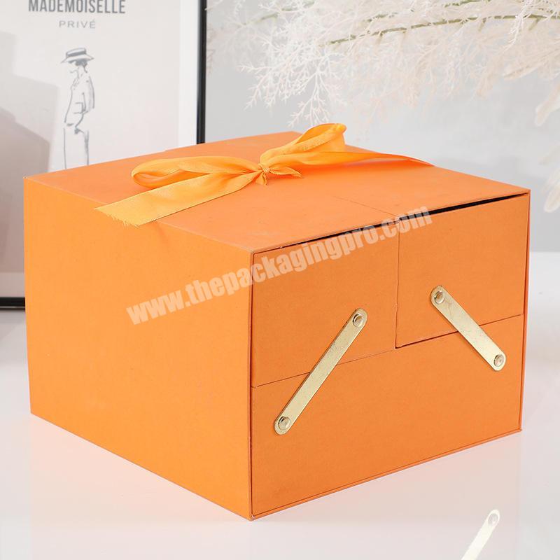 Custom Squarepaper Folding Preserved Flower Packaging Box Cardboard I Love You Valentine Gift Box With Ribbon Closure