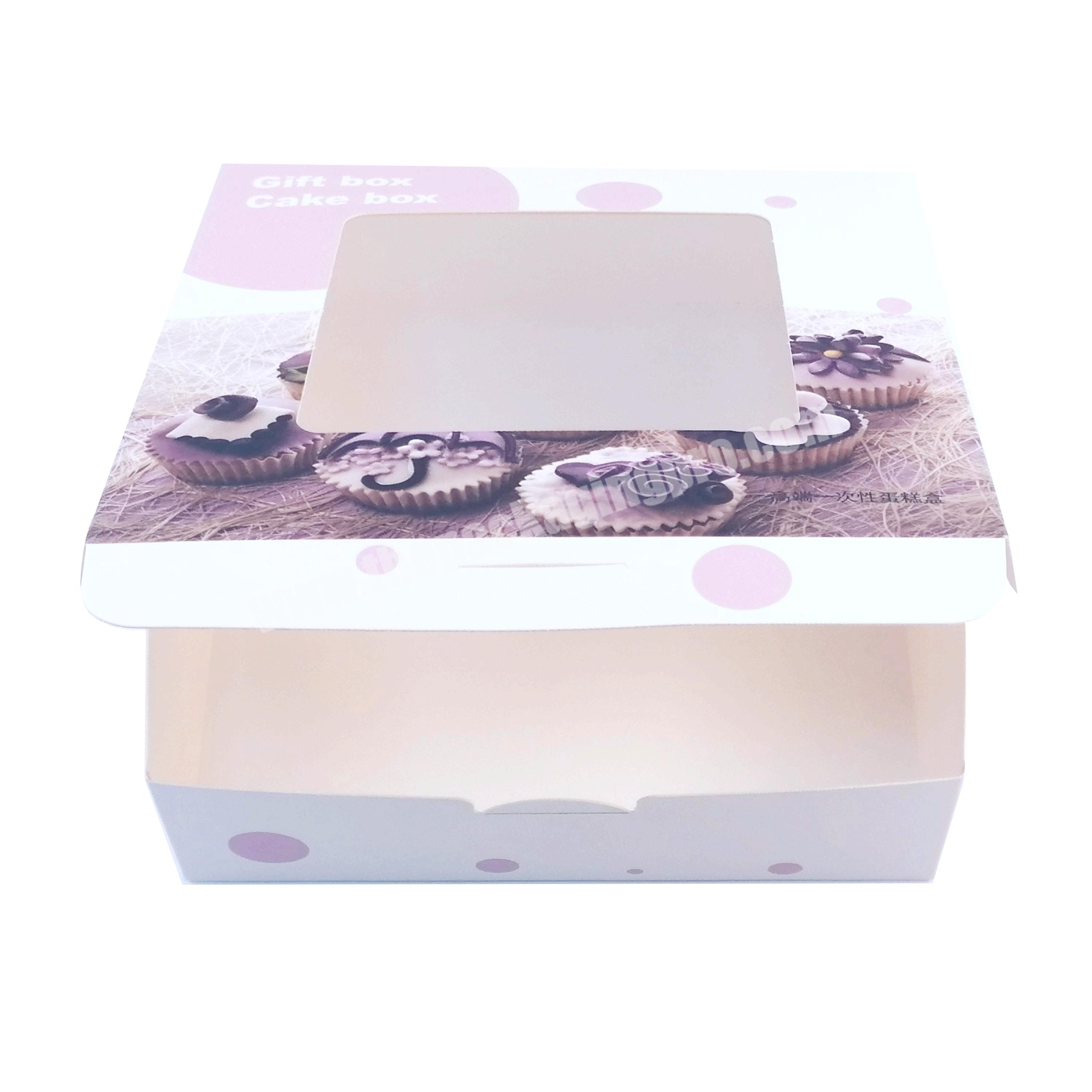 Custom Transparent Kraft Paper Box Food Package Biscuits Cookie Cardboard Box Packaging With Clear Lid