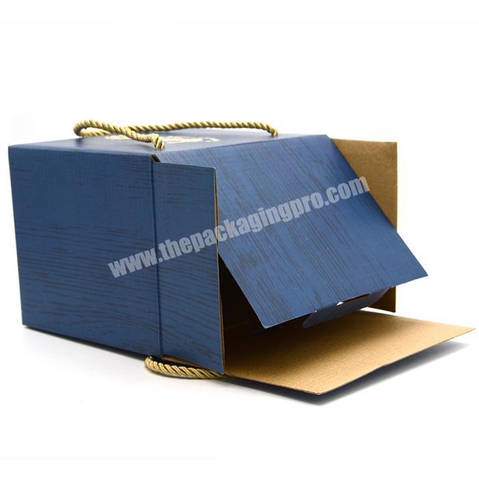 Custom big packing box for fruit wholesale large gift boxes with handle