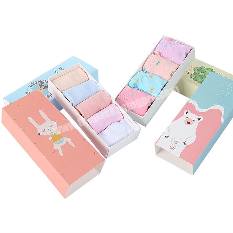 Custom box packaging sock underwear cute carton paper packaging box wholesale cheap