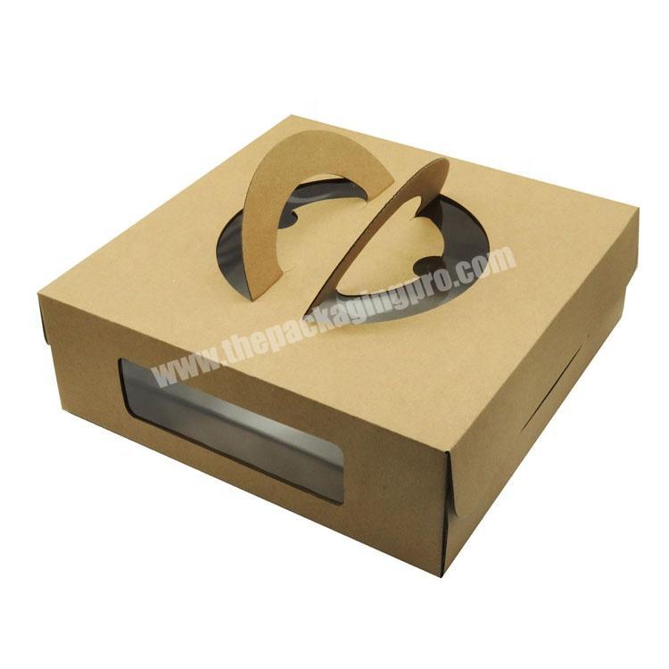 Custom cake box price corrugated pizza box with handle