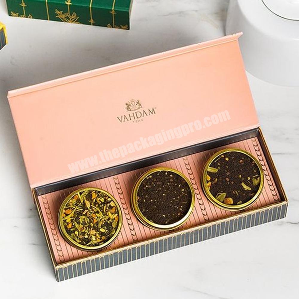 Custom cardboard magnetic tea storage box packaging coffee beans afternoon tea set gift box luxury packaging afternoon tea box