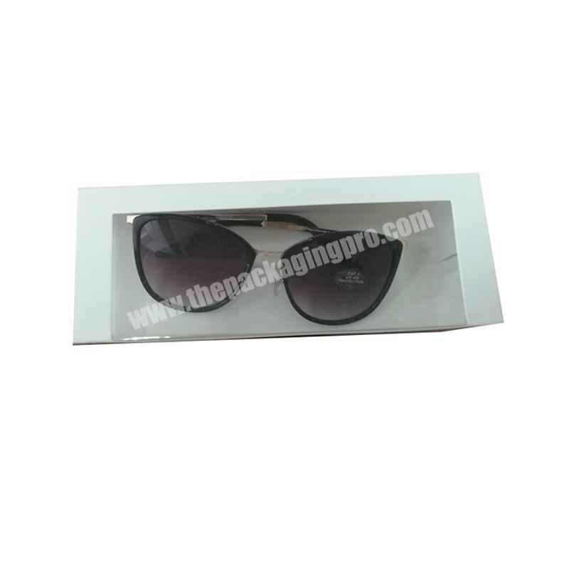 Custom cheap sunglasses packaging box eyewear paper glasses packaging sunglass box with clear window