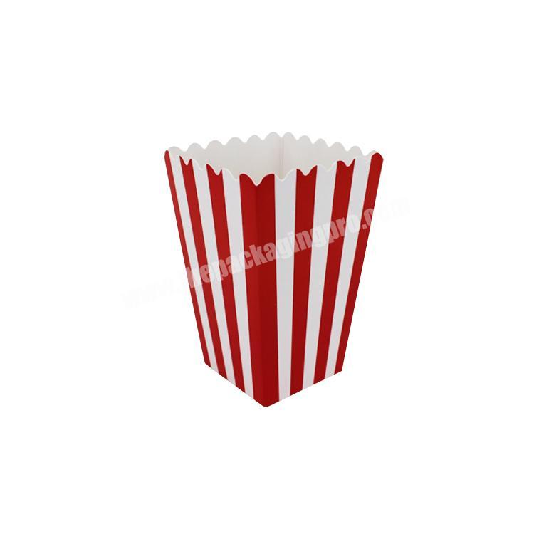 Custom cinema snack fries popcorn fast food takeaway packaging paper card box with LOGO