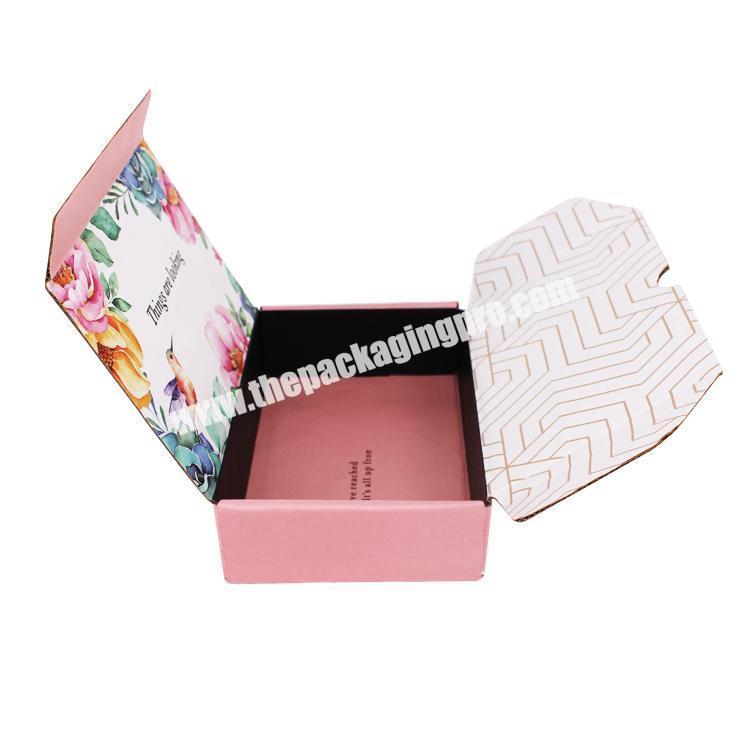 Yilucai Pink customized postal mailing boxes shipping boxes custom logo for hand-crafted silk ribbons