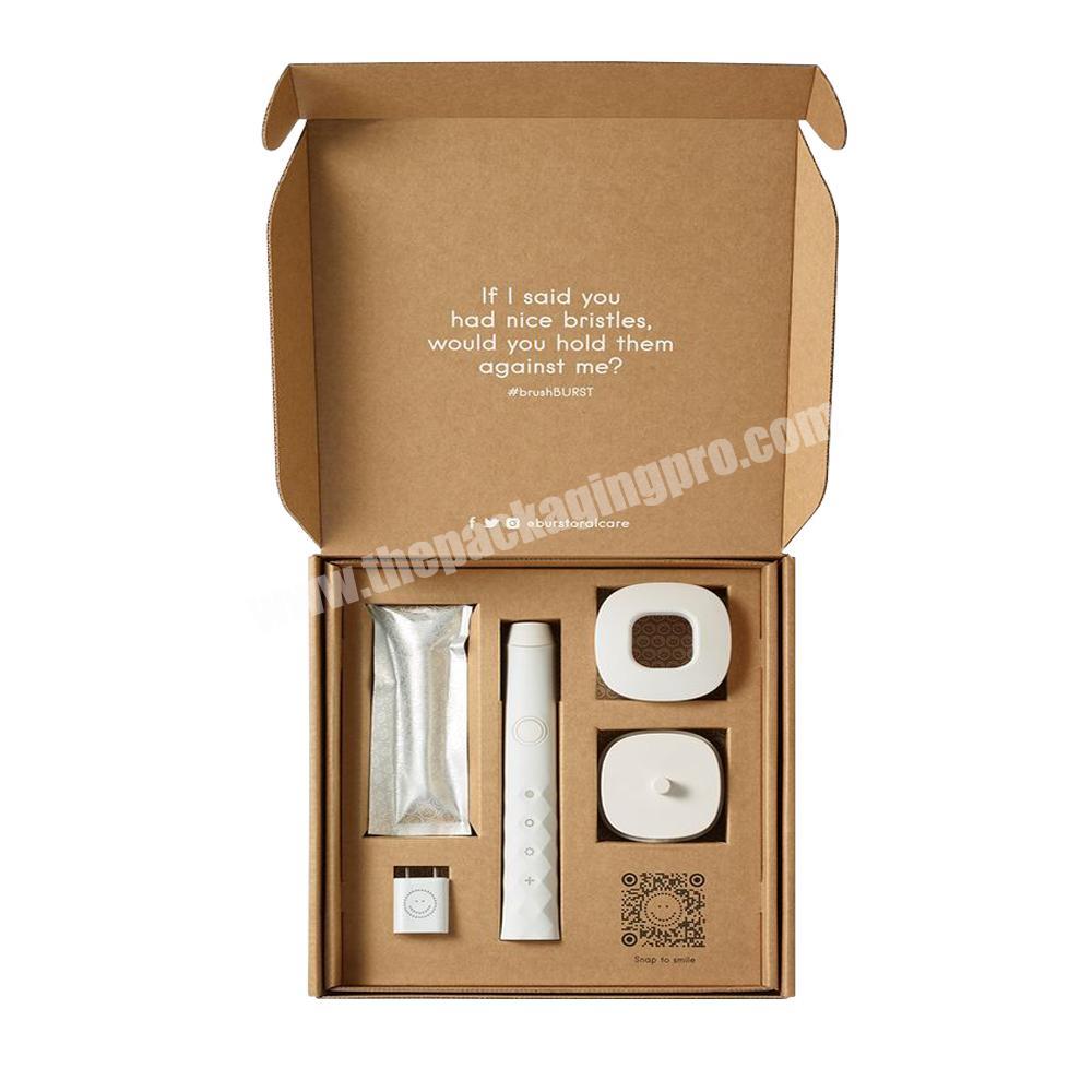 Custom cosmetic package essential oil glass bottle packing Kraft paper box