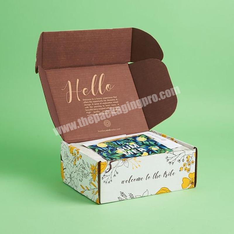 Custom creative colored green big candle cosmet shipping mailing shoe boxes with logo packaging bulk pink shipping boxes