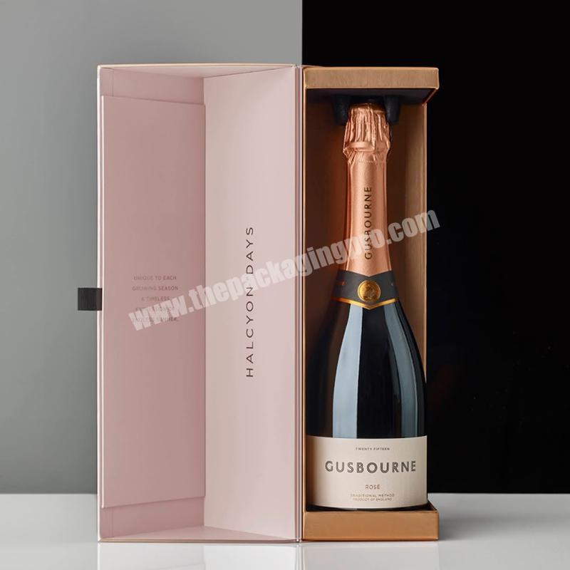 Custom design eco friendly cardboard cylinder wine gift box for wine glass bottle gift boxes wine accessories gift box