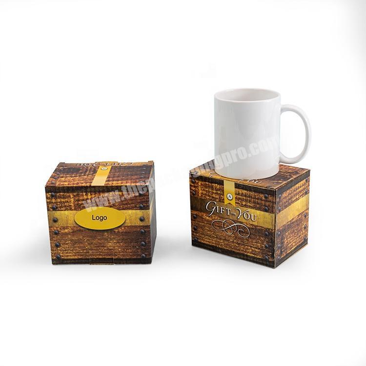 Custom design eco friendly mailing mug box with foam insert corrugated cartons coffee tea mug shipping box