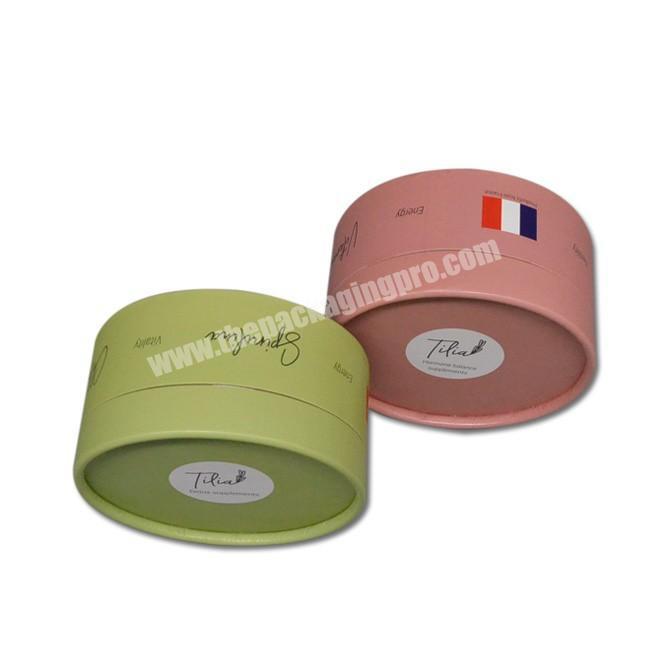 Custom design gift packaging cardboard tube container for face cream jar skincare packaging