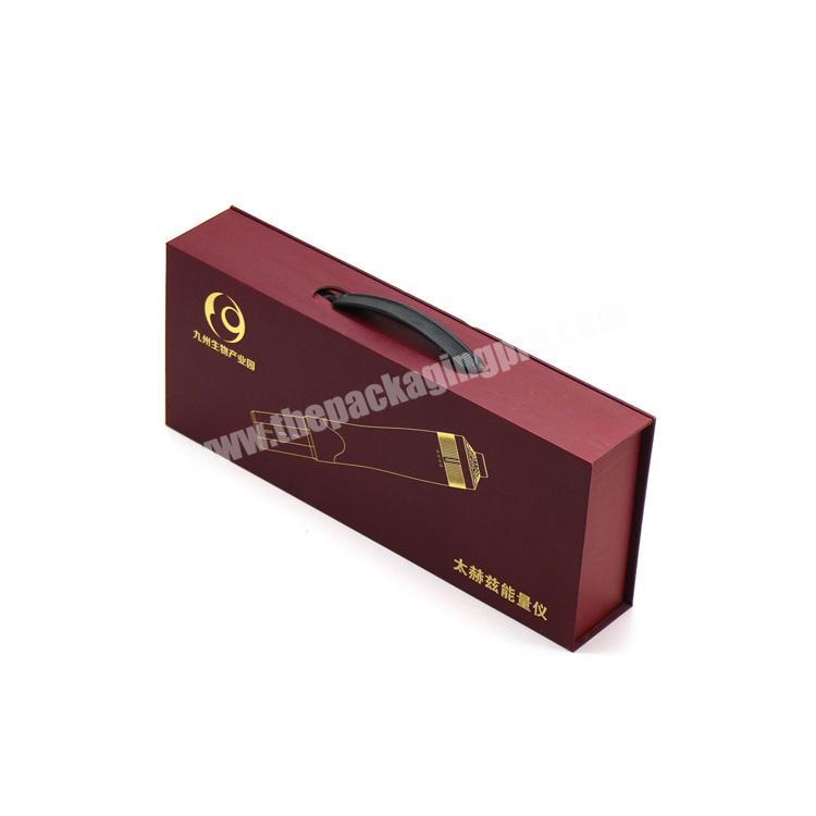 Custom design high-end boutique rigid box packaging luxury cardboard Paper gift box with handle