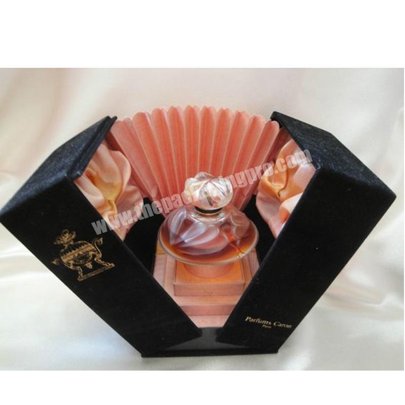 Custom design novelty perfume packaging gift boxes with golden edge display packaging box perfume gift box