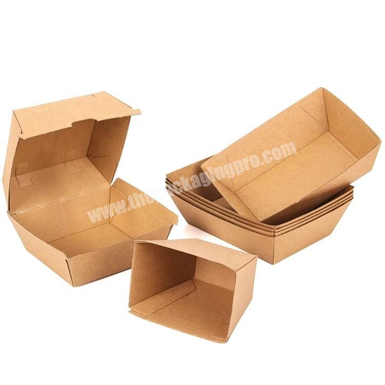 Custom design recyclable packaging restaurant wholesale manuafcturer supply disposable takeaway paper kraft food box