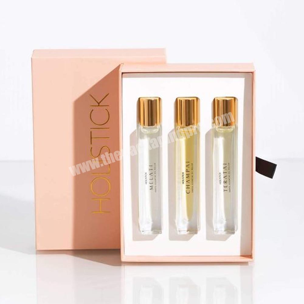 Custom drawer cosmetic essential oil perfume gift packaging boxes luxury perfume bottle box packaging cosmetic gift perfume box