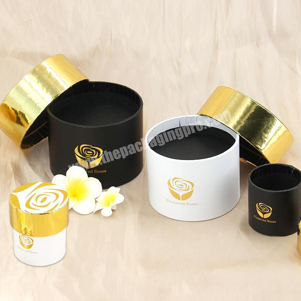 Custom eco friendly paper cylinder packaging box kraft paper tube packaging candle cylinder box packaging round flower gift box