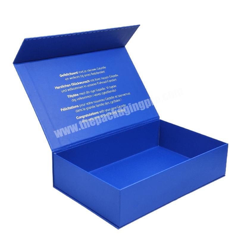 Custom high quality packaging closed luxury cardboard magnetic black gift box