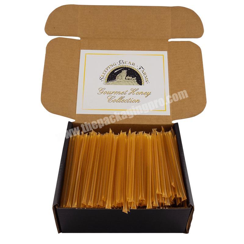 Custom honey stick packaging box honey stick box