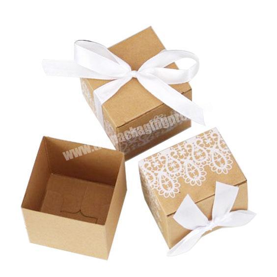 Custom kraft paper packaging gift box party dry fruits snack gift box square sweets fruit donut cookie gift packaging box