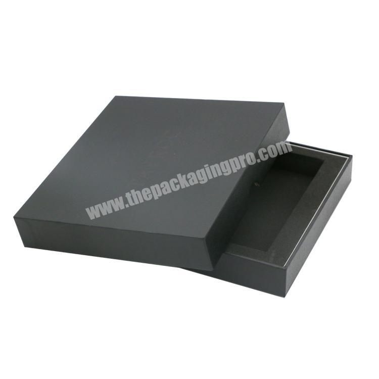 Custom logo black luxury bow tie gift wrapping belt wallet box