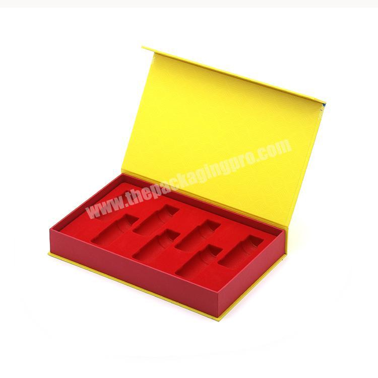 Custom logo book shaped luxury flip top magnetic cosmetic hair cream packaging box