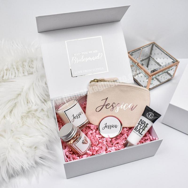 Custom logo design magnetic folding wedding gift boxes party favors valentines gift box luxury elegant wedding door gift box