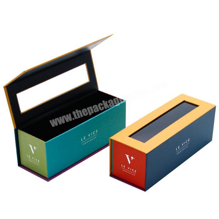 Custom logo embossed UV Matte Eco friendly Rigid folding Magnetic Closure packaging Gift Box for dessert