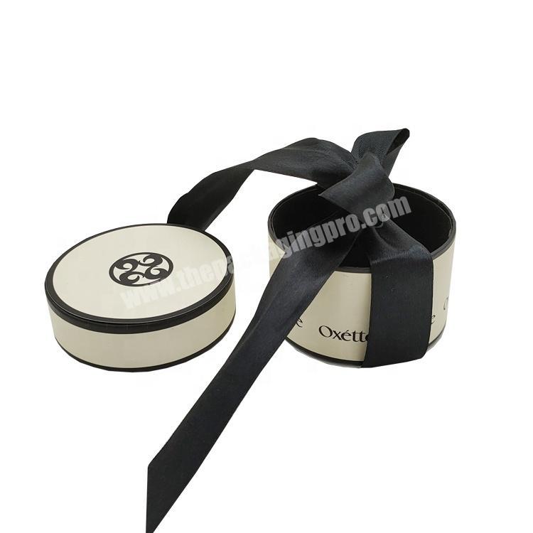 Custom logo large personalized high end packaging bow round gift box